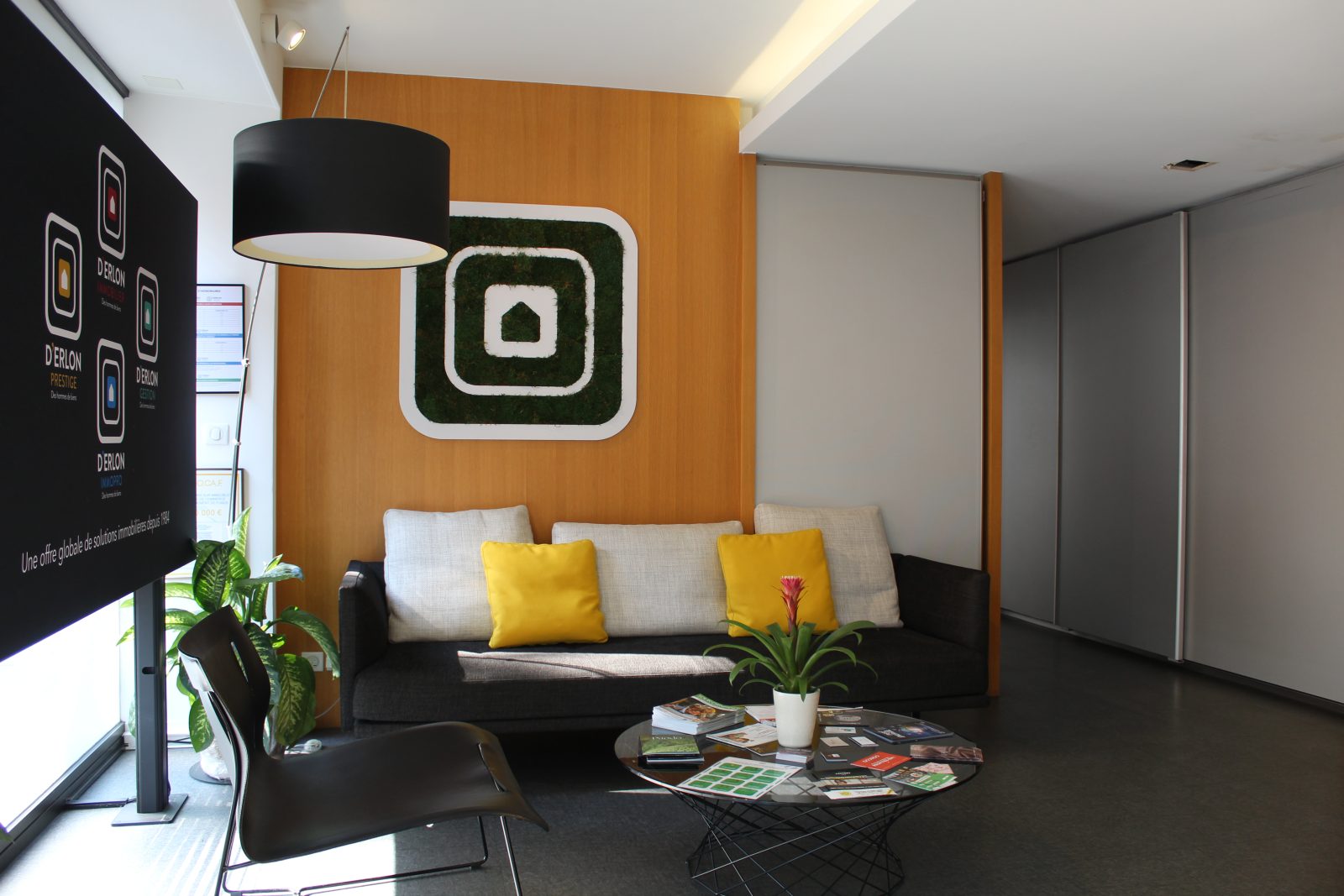 Logo D'Erlon Immobilier - Décors végétaux - PANDO